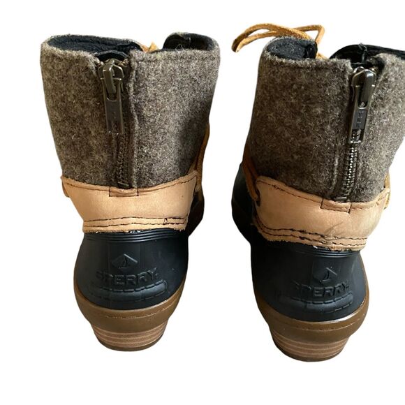 Sperry Top Sider Wool Duck Boots Women's 7M EU 37.5 Wool Rain boots Brown - Picture 4 of 8